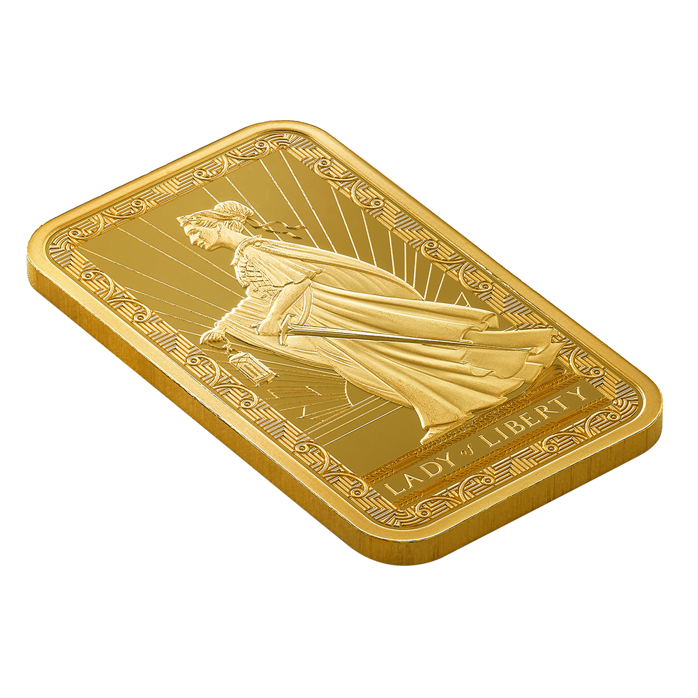 PAMP / Newmont Lady of Liberty Gold Minted Bar - 1oz