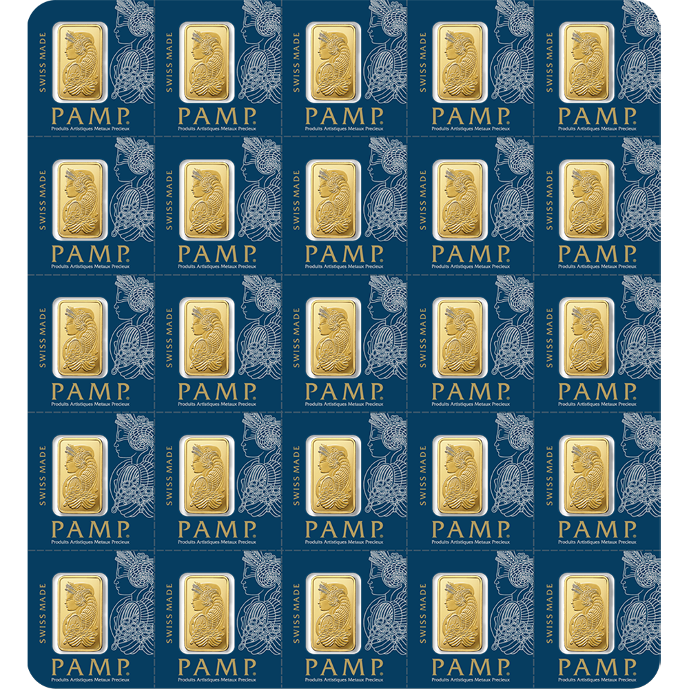 Lady Fortuna™ Gold Minted Bar - MULTIGRAM+25