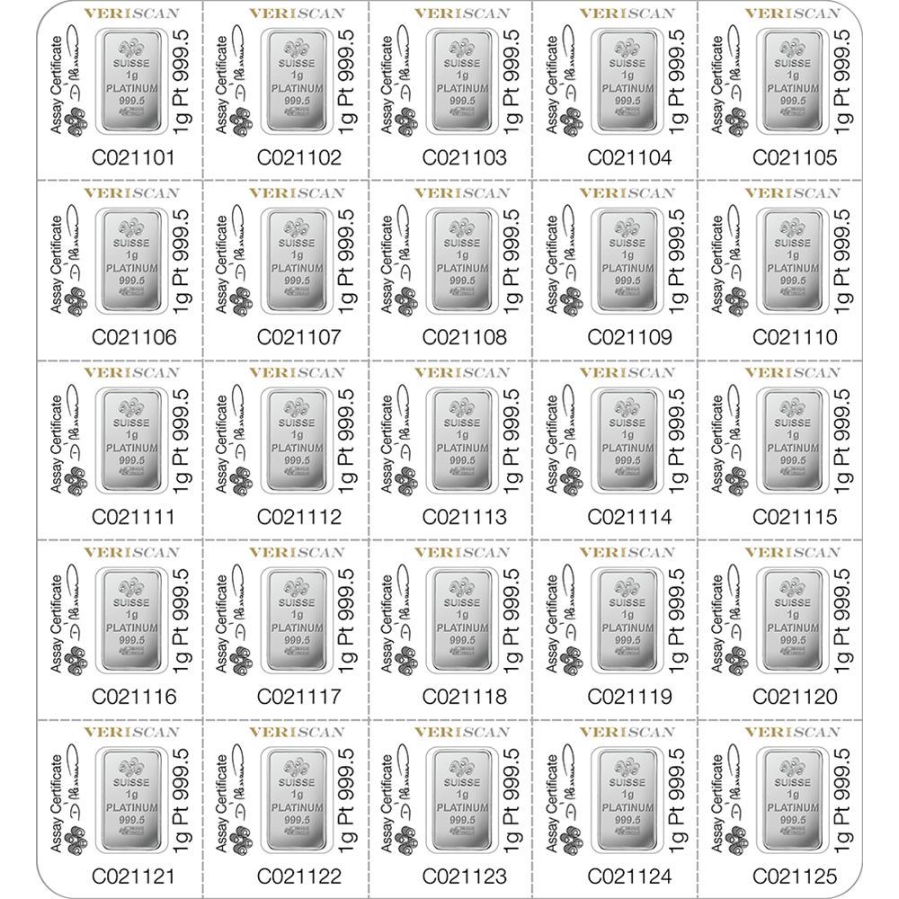 Lady Fortuna™ Platinum Minted Bar - MULTIGRAM+25