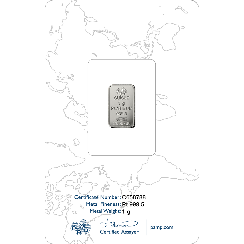 Lady Fortuna™ Platinum Minted Bar - 1g