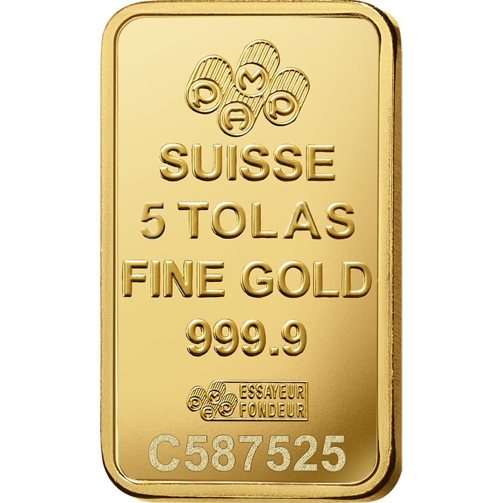Lady Fortuna™ Gold Minted Bar - 5 Tolas