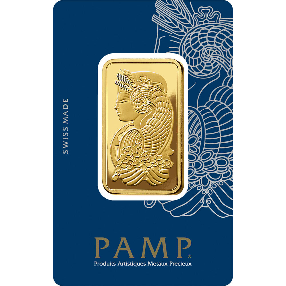 Lady Fortuna™ Gold Minted Bar - 1oz (Carbon Reduced)