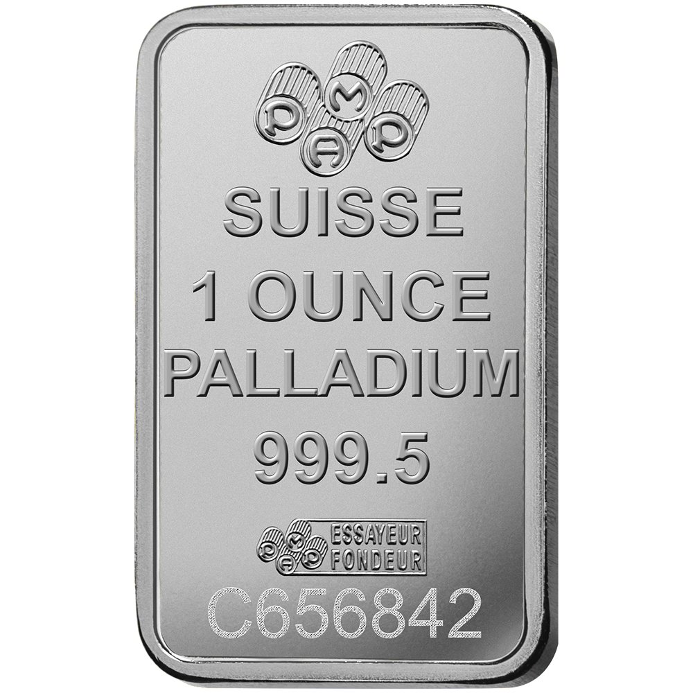 Lady Fortuna™ Palladium Minted Bar - 1oz