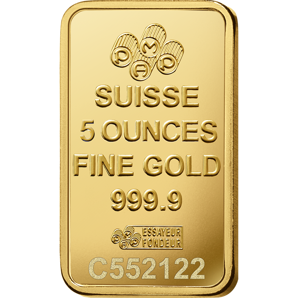 Lady Fortuna™ Gold Minted Bar - 5oz